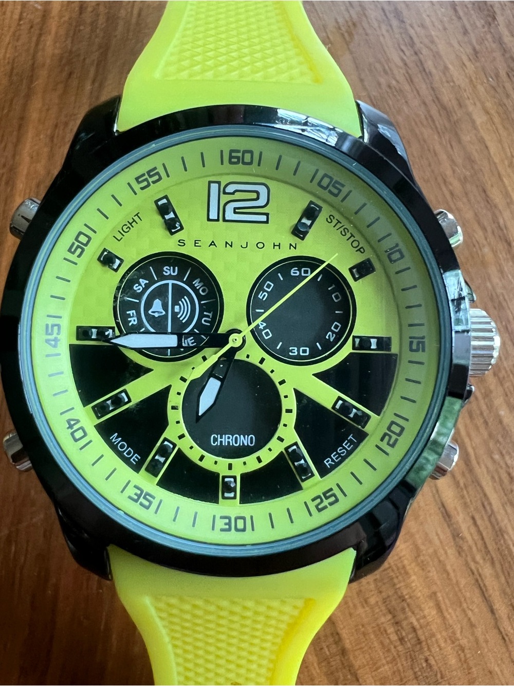 Sean John Neon Yellow Chrono Sport Watch
